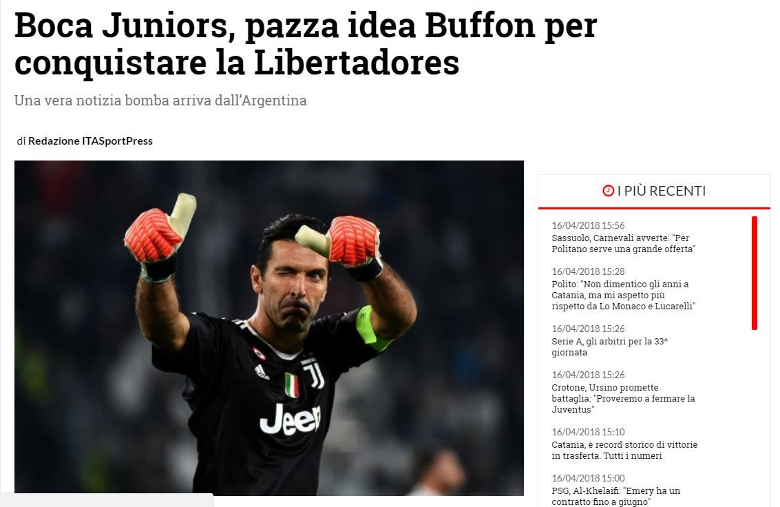 Ita Sport Press Buffon Boca