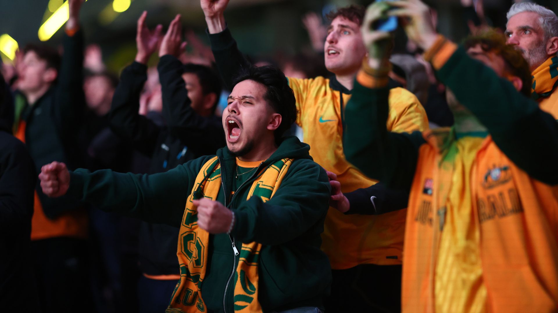 Australian fans watch the FIFA World Cup 