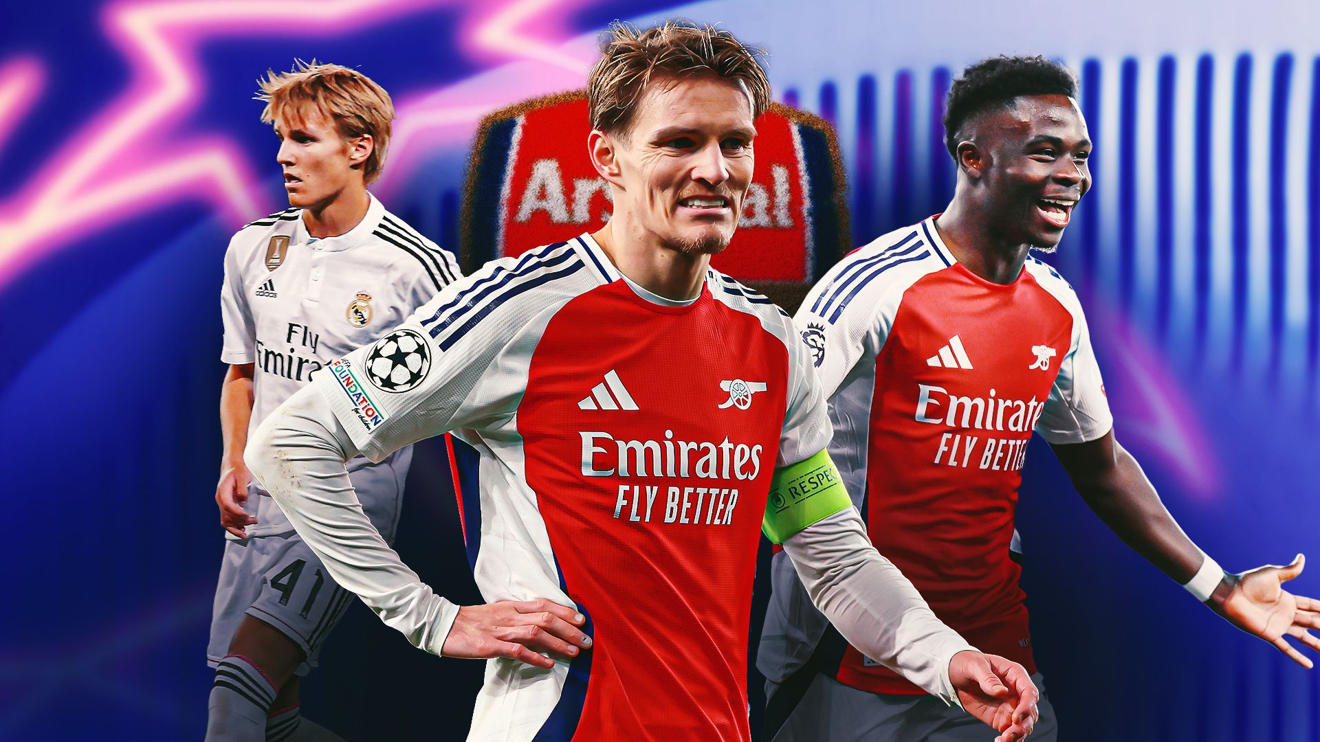 Martin Odegaard Arsenal Real Madrid UCL GFX