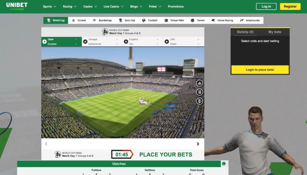 virtual football unibet