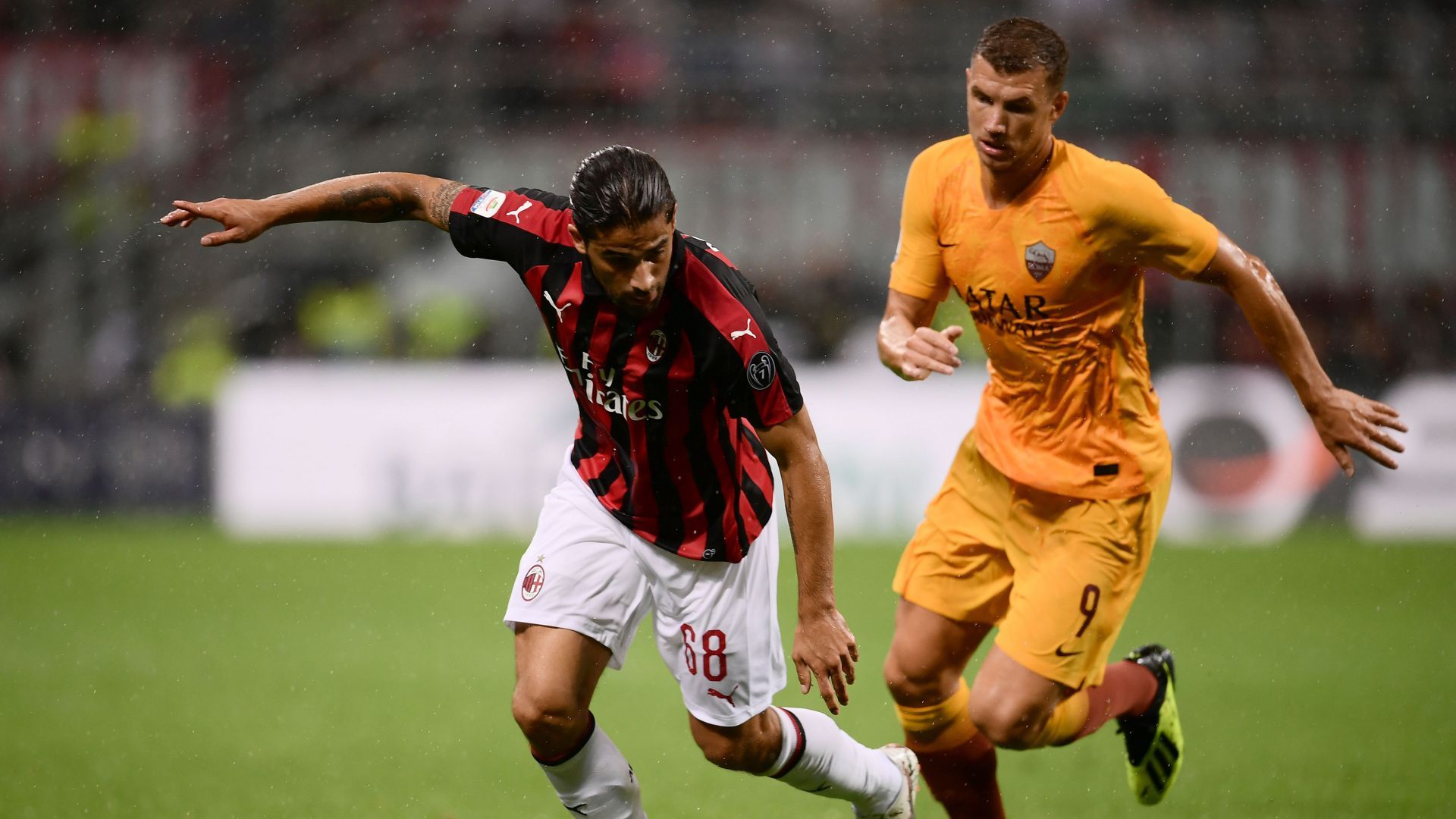 Dzeko Ricardo Rodriguez Milan Roma Serie A