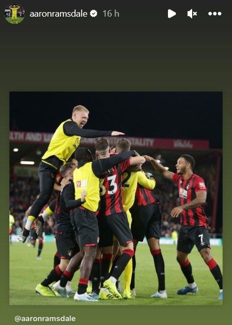 Aaron Ramsdale celebrate Bournemouth