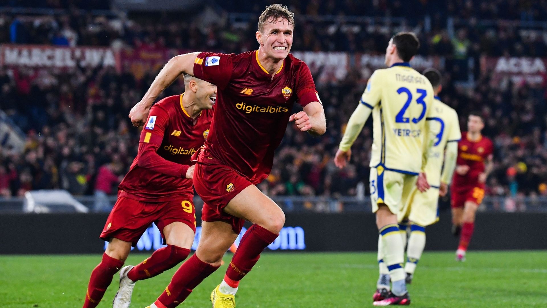 Ola Solbakken Roma Verona Serie A 19022023