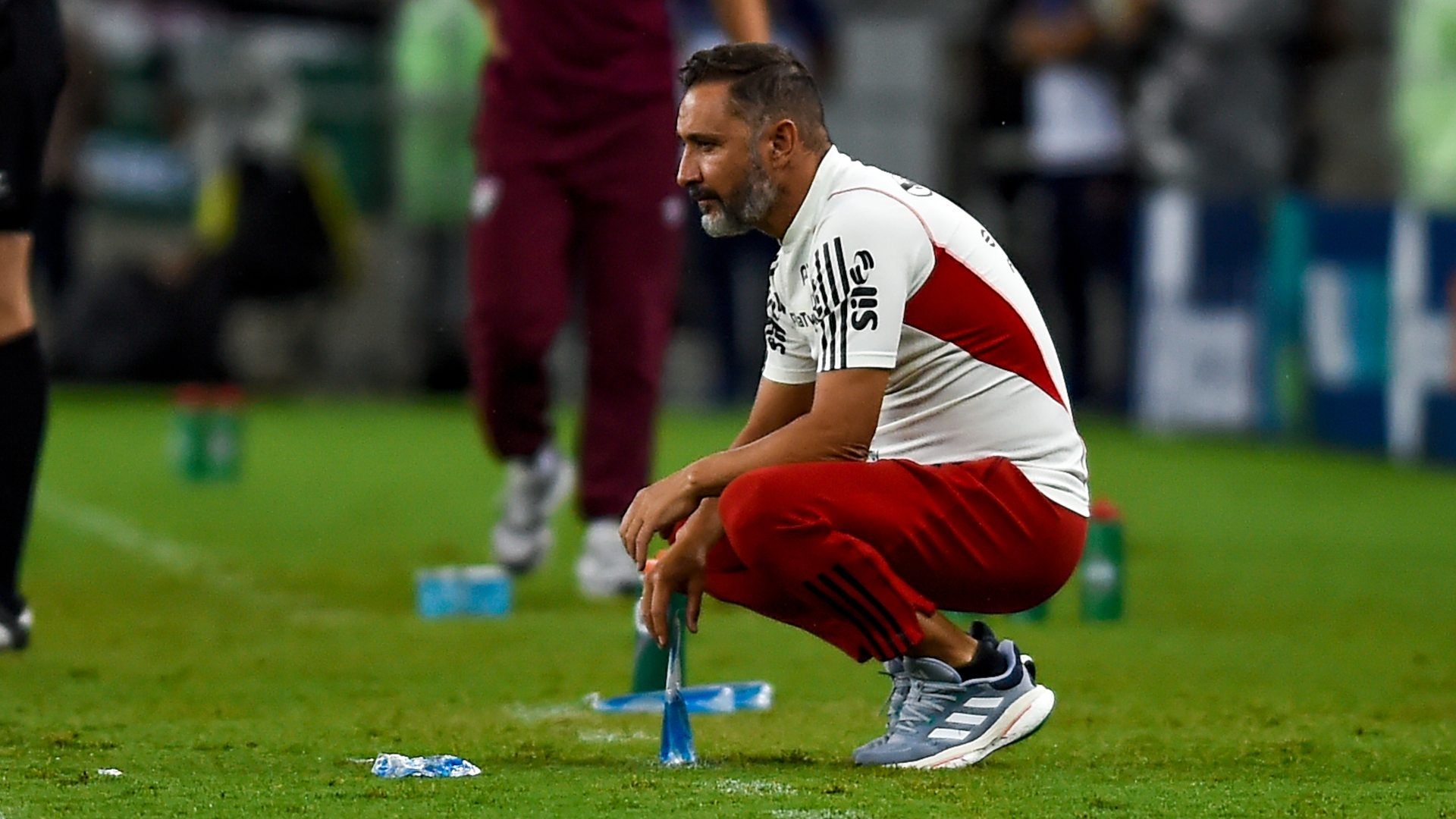 Vitor Pereira, técnico do Flamengo, durante a final contra o Fluminense no Campeonato Carioca 2023