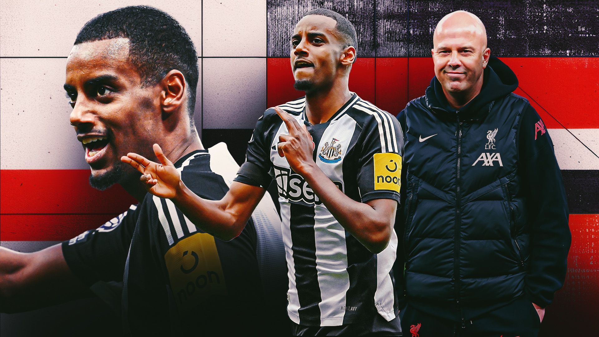 Alexander Isak Arne Slot Newcastle Liverpool GFX