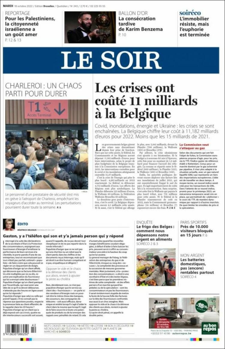 Une Benzema Ballon d'or 2022 Belgique - Le Soir