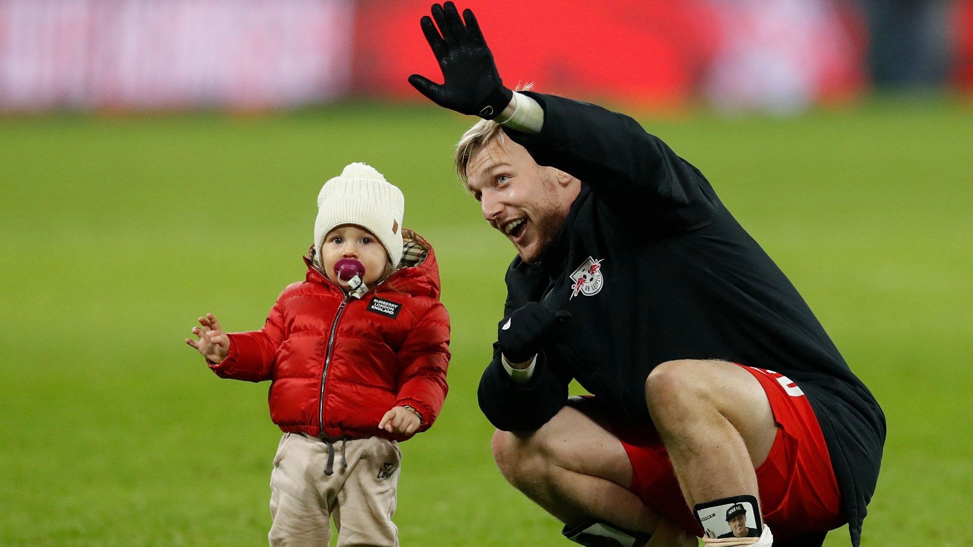 Emil Forsberg and child