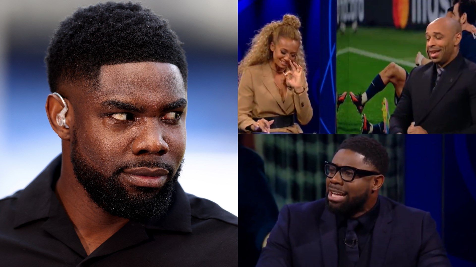 VIDEO: Micah Richards' bizarre pronunciation of football legend's name sends Thierry Henry & Kate Scott into hysterics as ex-Man City star fears being 'cancelled' by CBS Sports | Goal.com UK