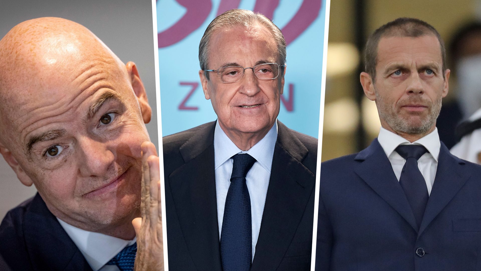 Gianni Infantino Florentino Pérez Ceferin