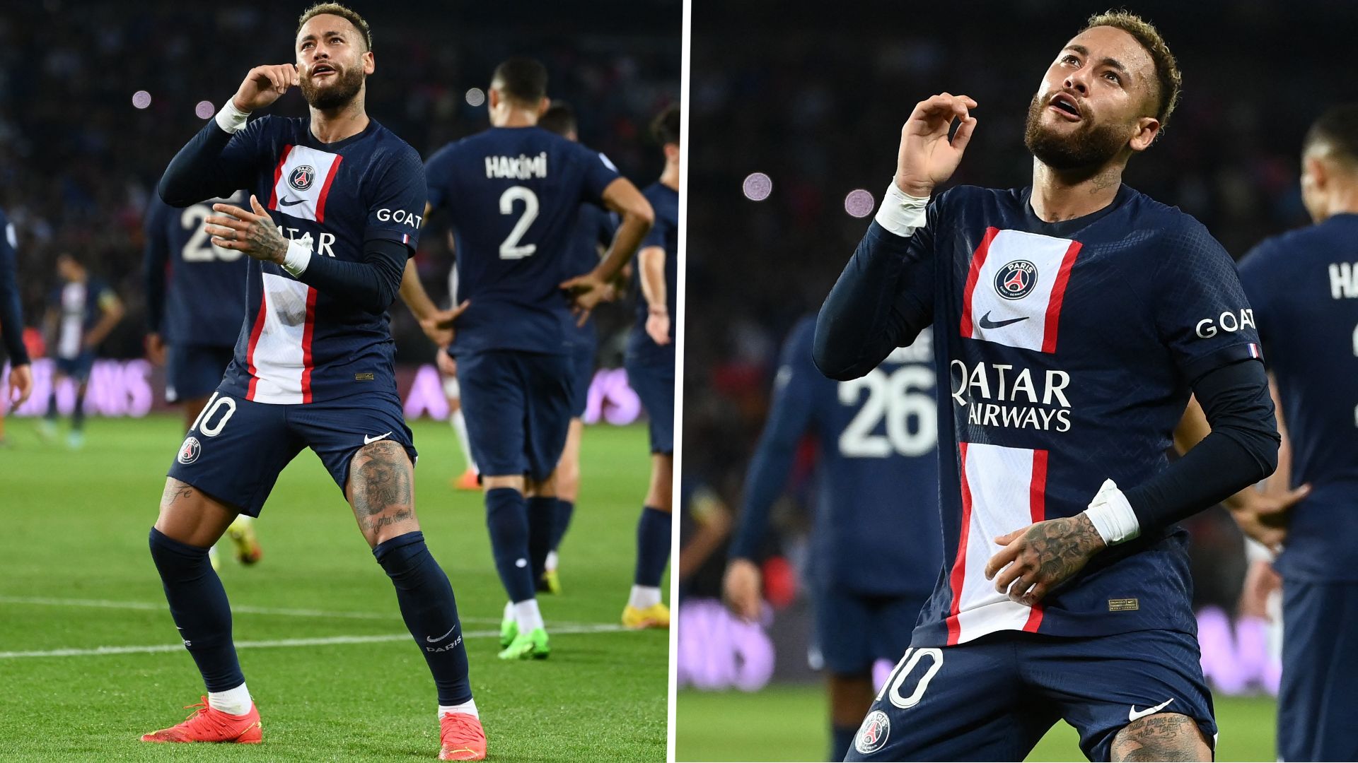 Classique PSG OM Célébration Neymar