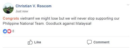 Reactions Philippines Việt Nam