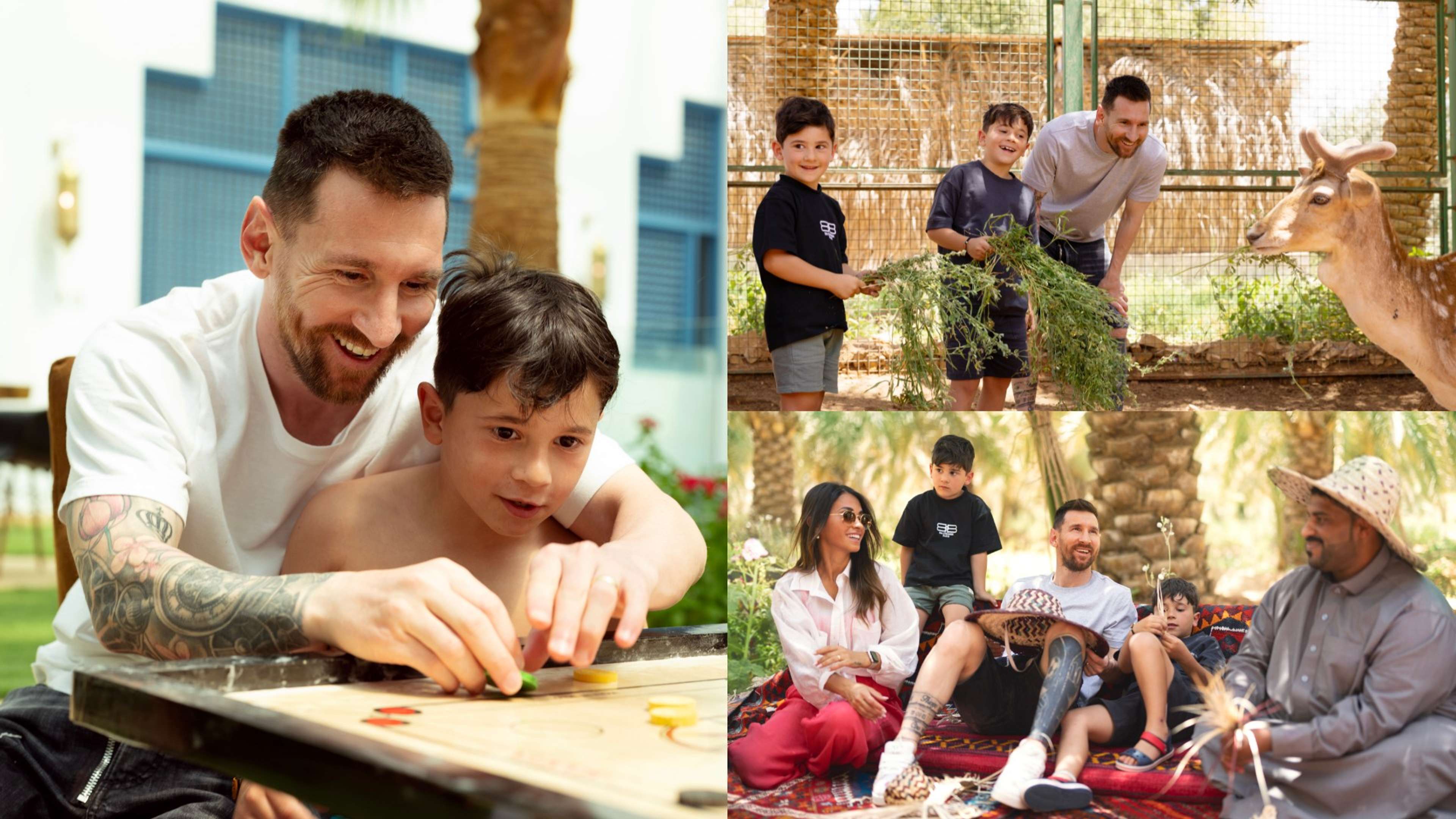 Lionel Messi & family in Saudi Arabia