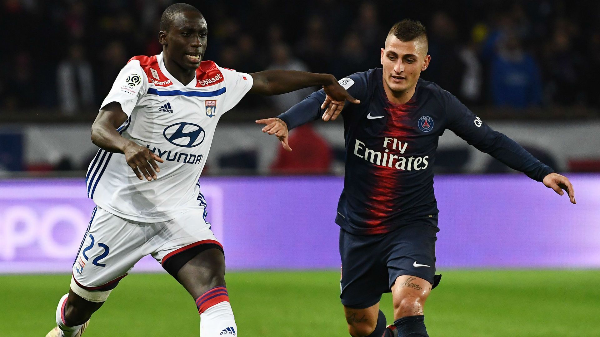 Marco Verratti Ferland Mendy PSG Lyon Ligue 1 07102018