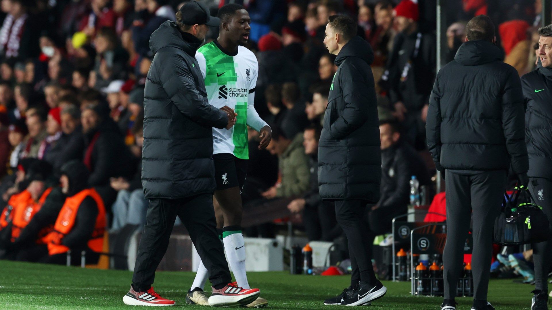 Ibrahima Konate Jurgen Klopp Liverpool Sparta Prague 2023-24 Europa League