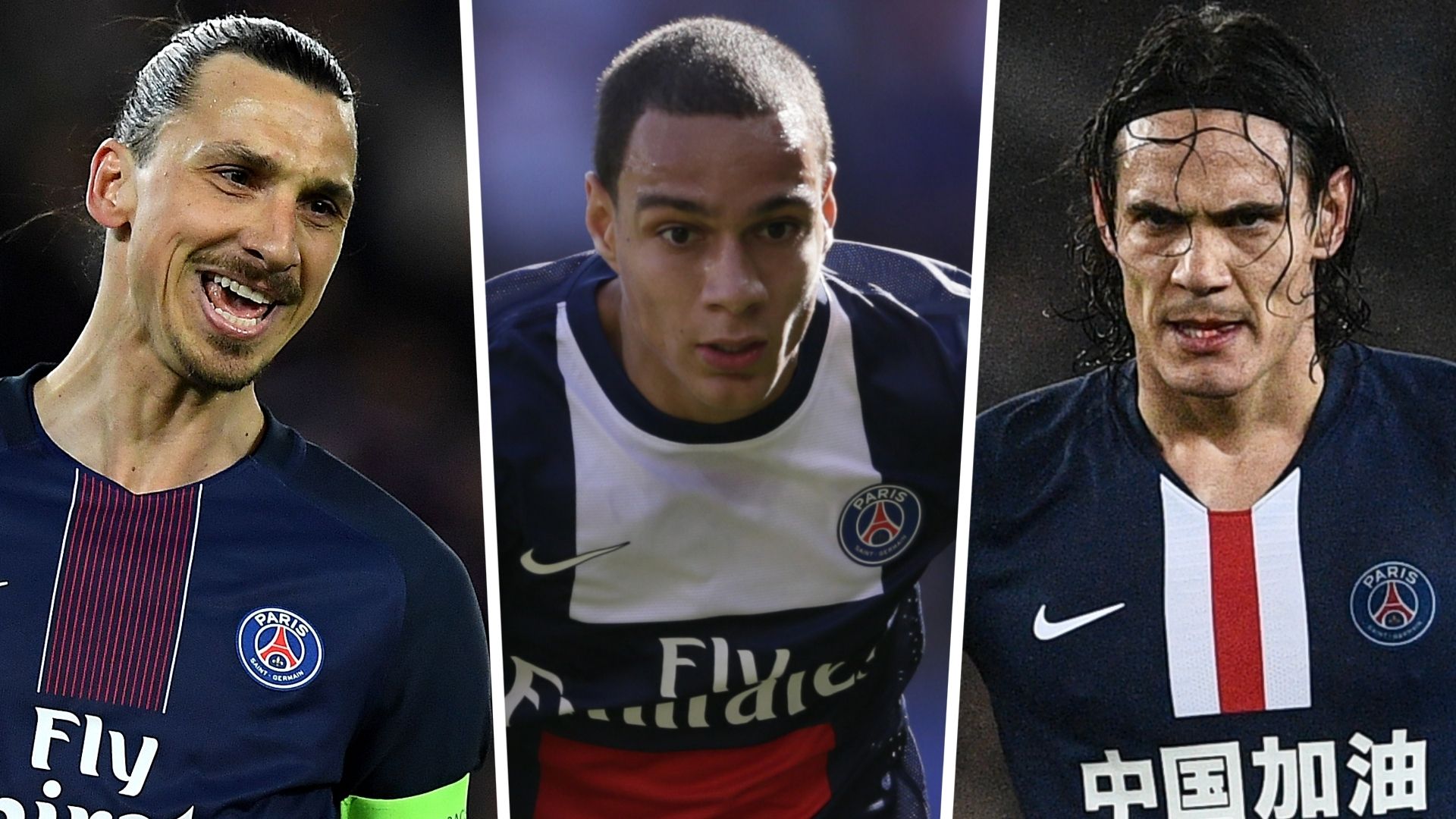 Zlatan Ibrahimovic Gregory van der Wiel Edinson Cavani