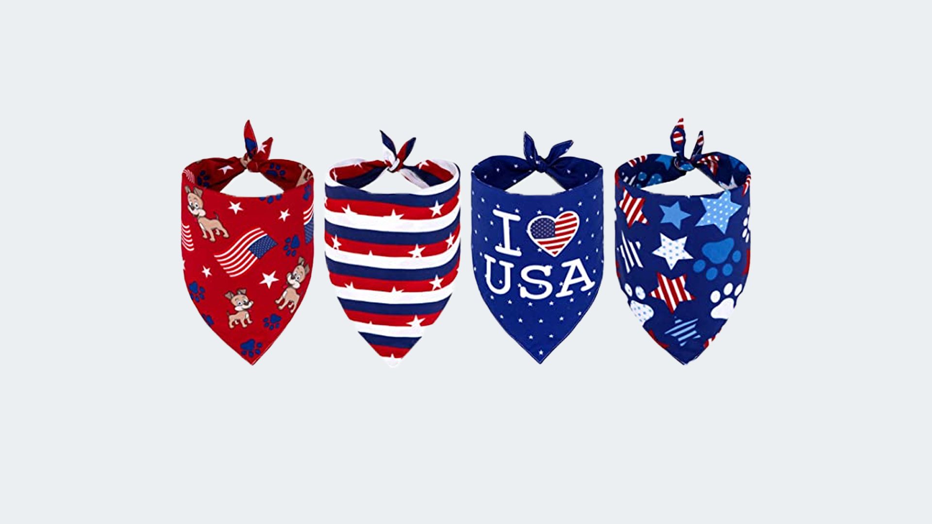 American Flag Pet Bandanas