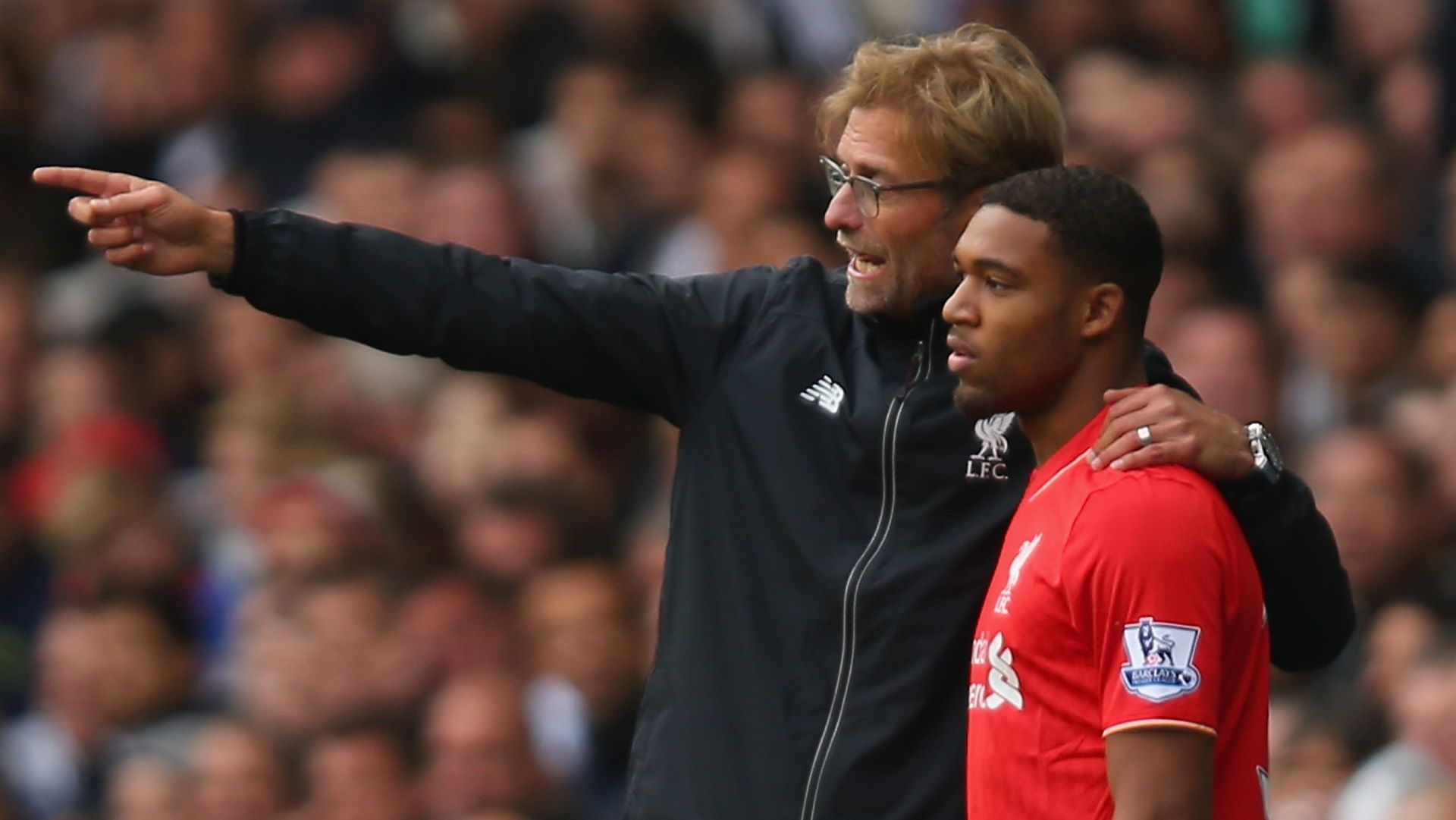 Jurgen Klopp & Jordon Ibe of Liverpool