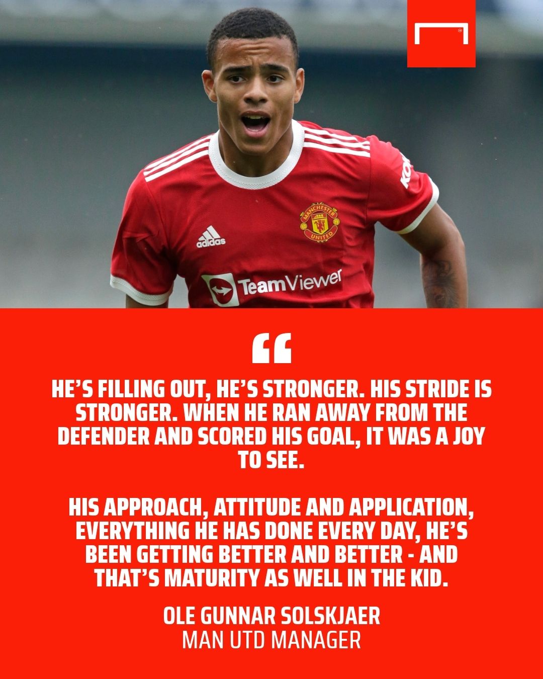 Mason Greenwood Manchester United quote GFX