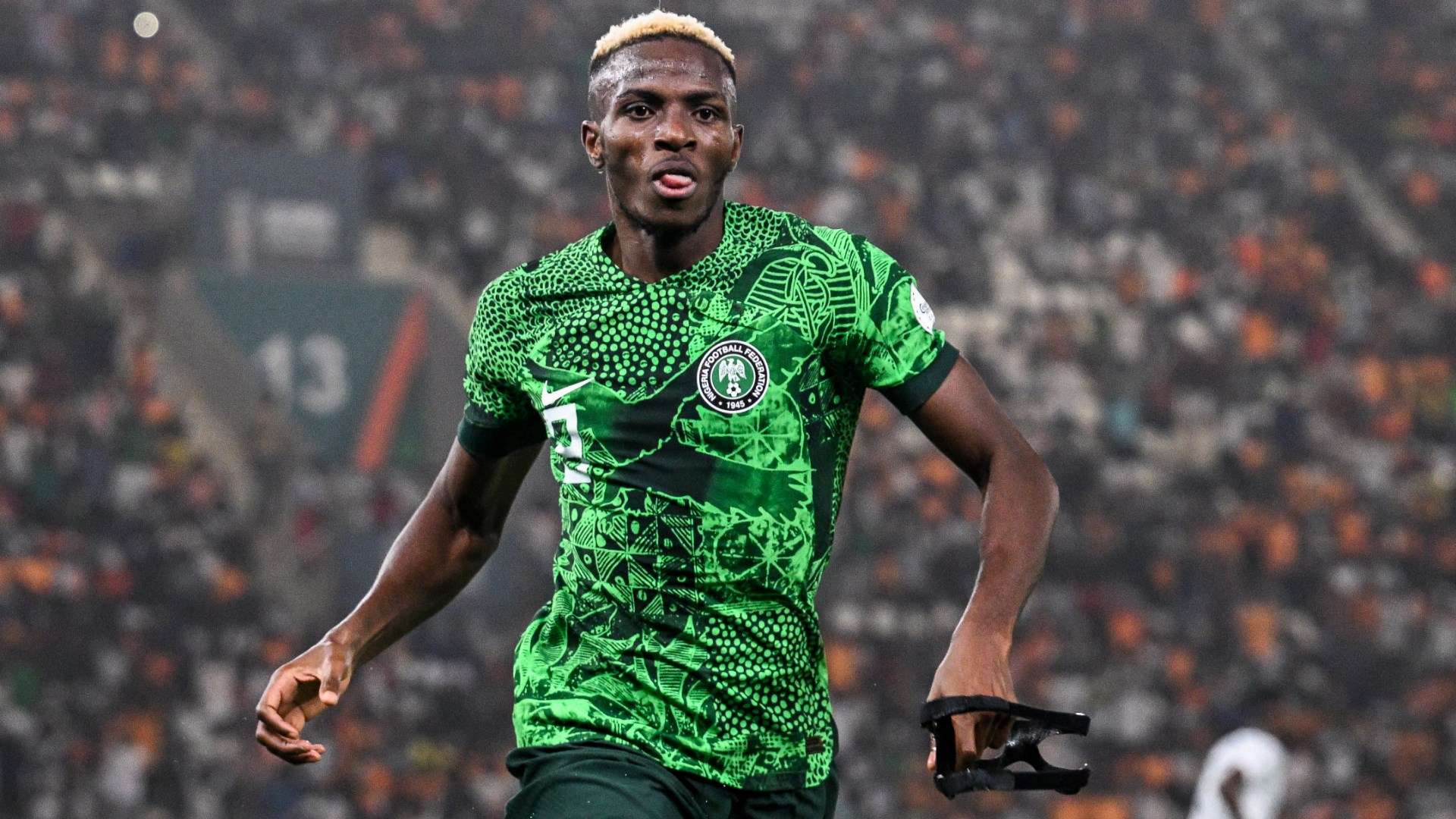 Victor Osimhen Nigeria celebrate AFCON 2023