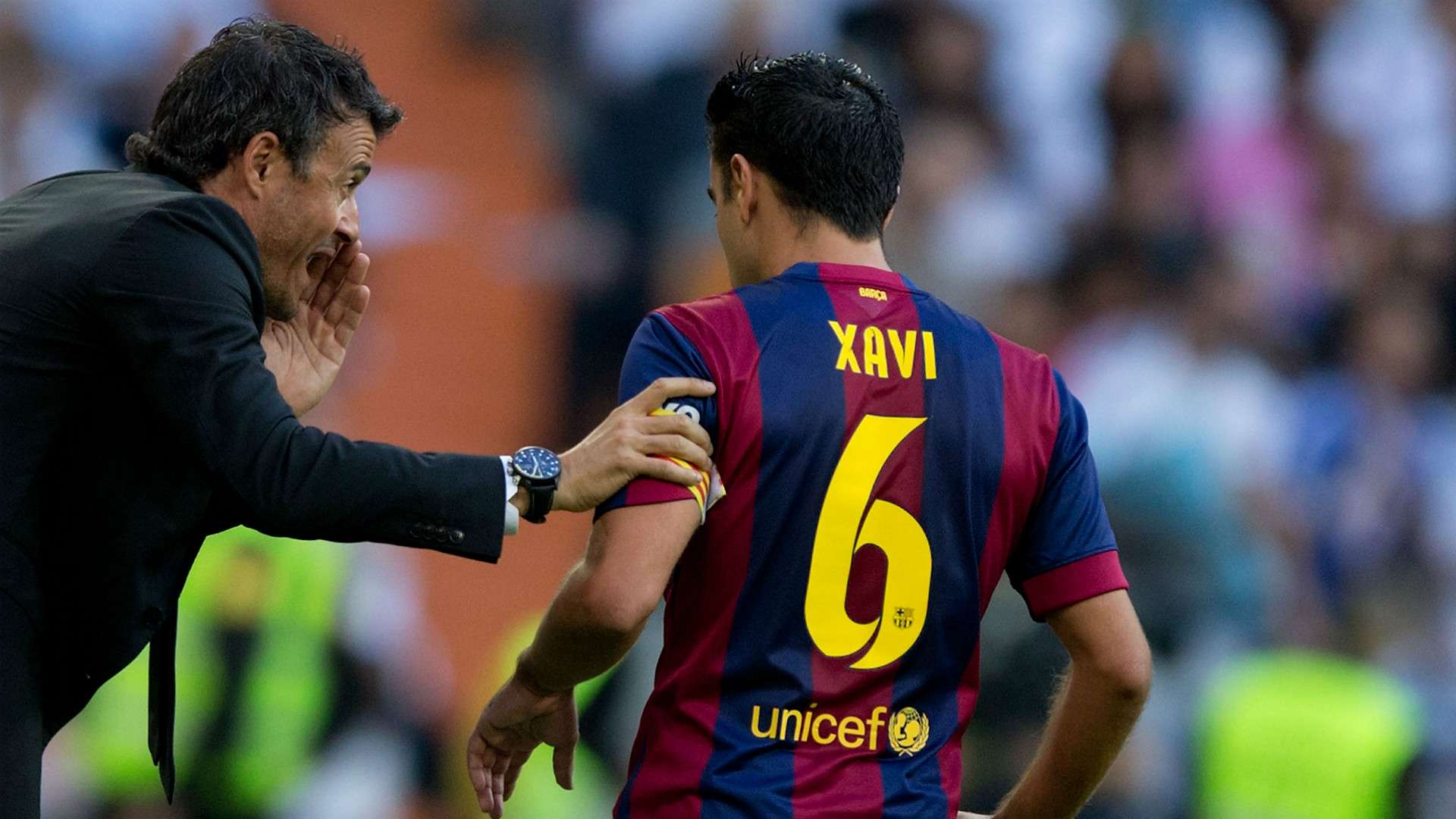 Luis Enrique Xavi Real Madrid CF v FC Barcelona - La Liga 10252014