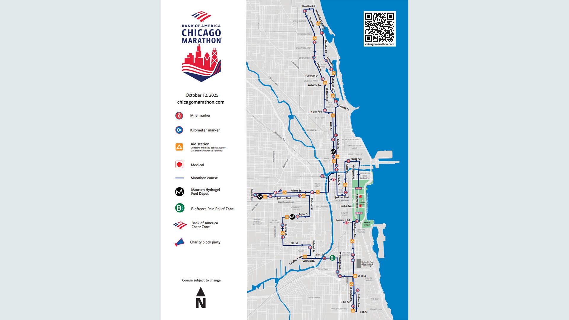 Chicago Marathon 2025 route 