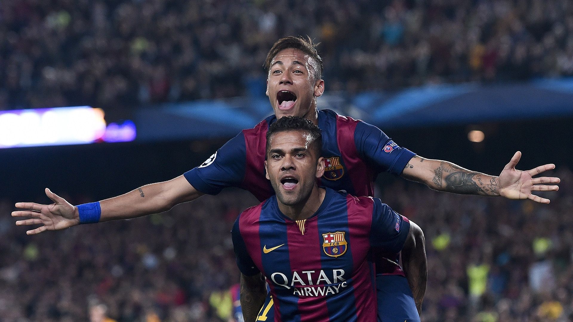 Neymar Dani Alves Barcelona Paris Saint Germain Champions League 21042015
