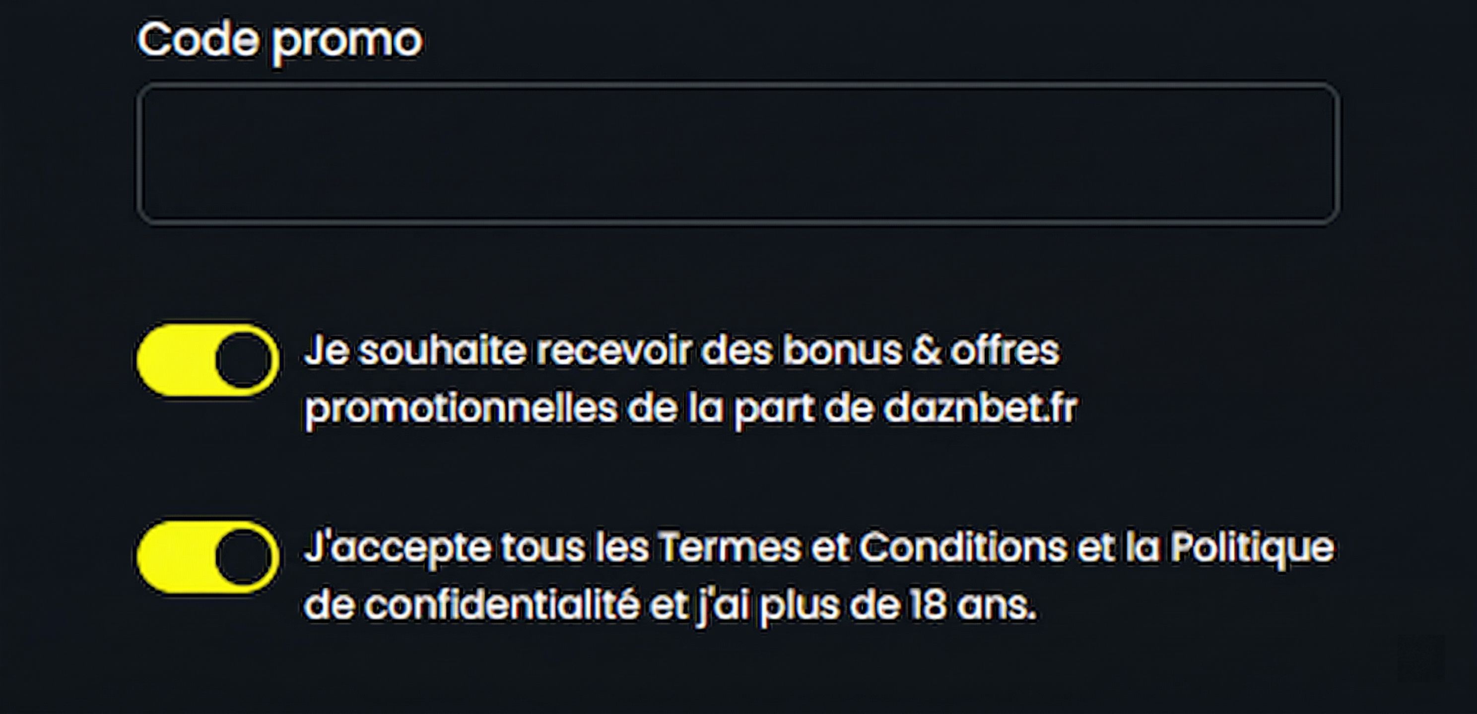 champ code promo daznbet