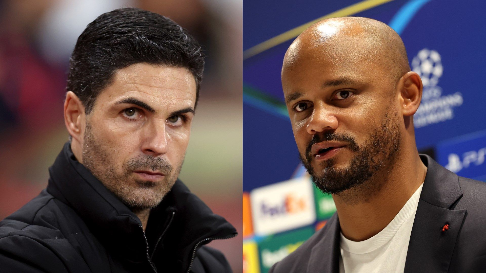 Mikel Arteta Vincent Kompany
