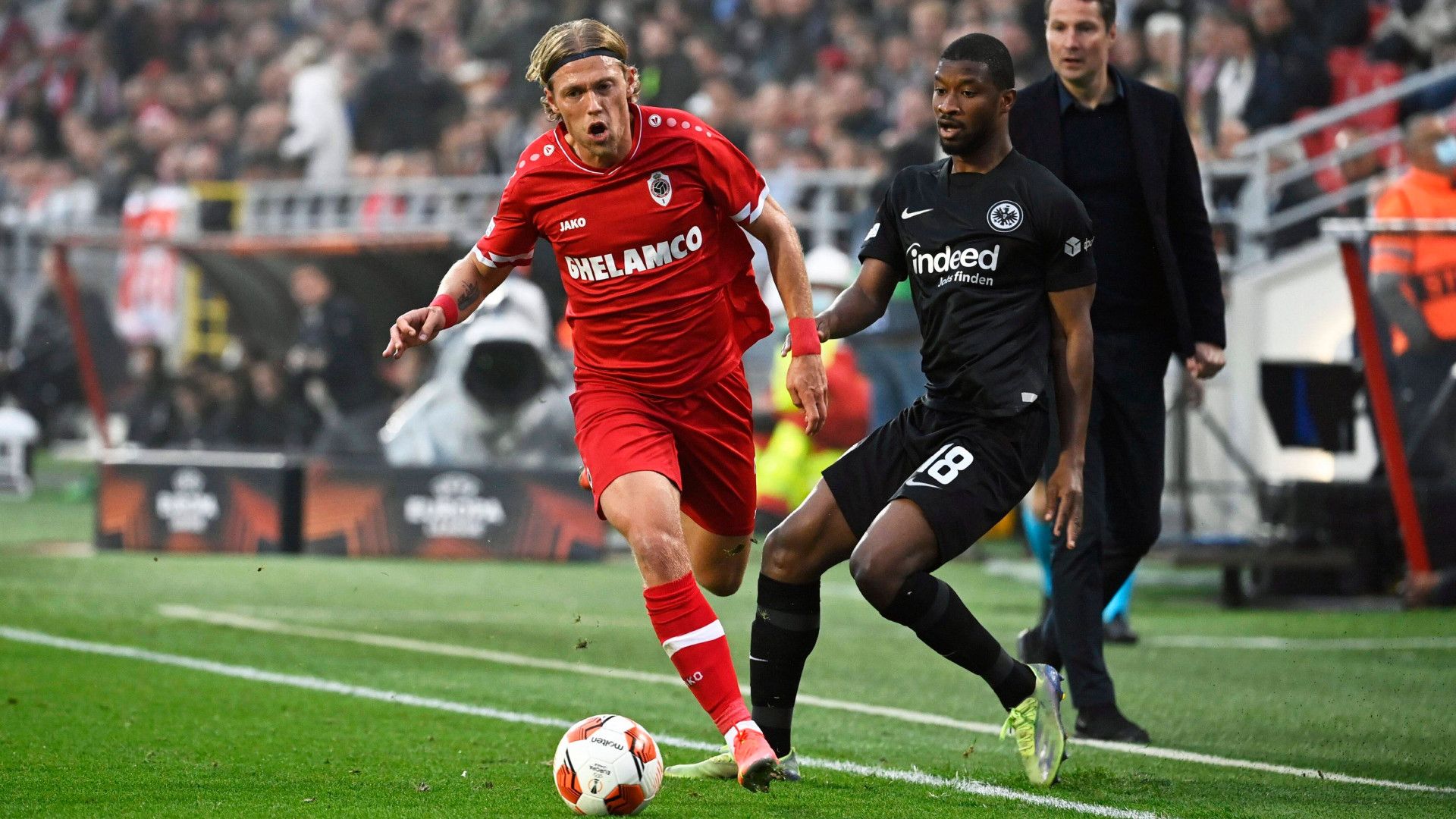 VIKTOR FISCHER ROYAL ANTWERP ALMAMY TOURE EINTRACHT FRANKFURT EUROPA LEAGUE 30092021