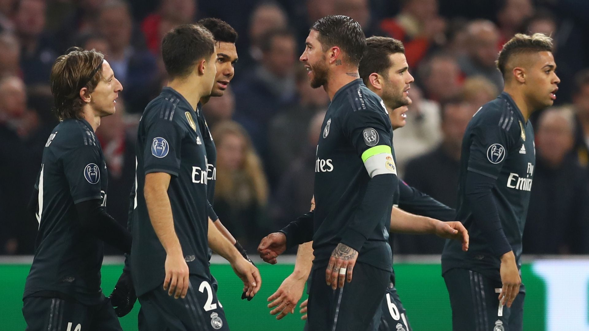 Real Madrid celebrate vs Ajax