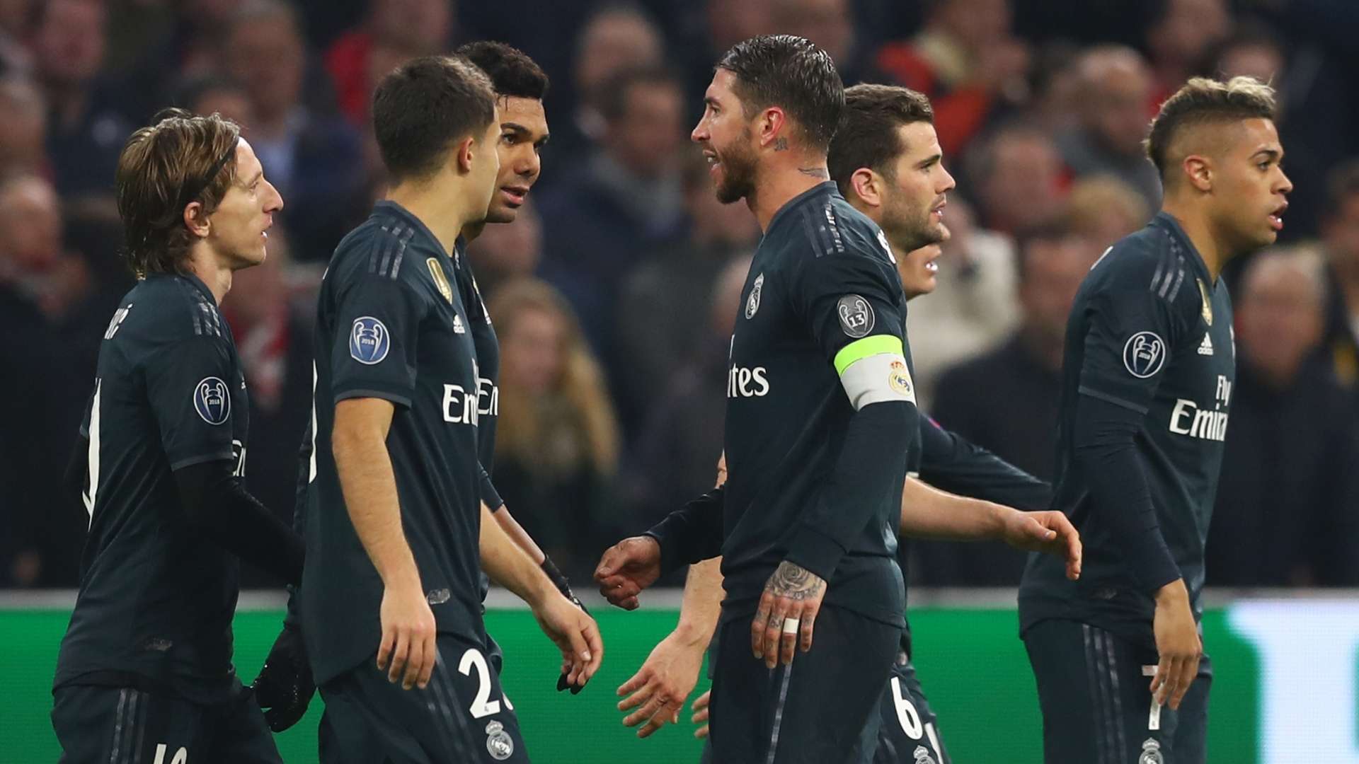 Real Madrid celebrate vs Ajax