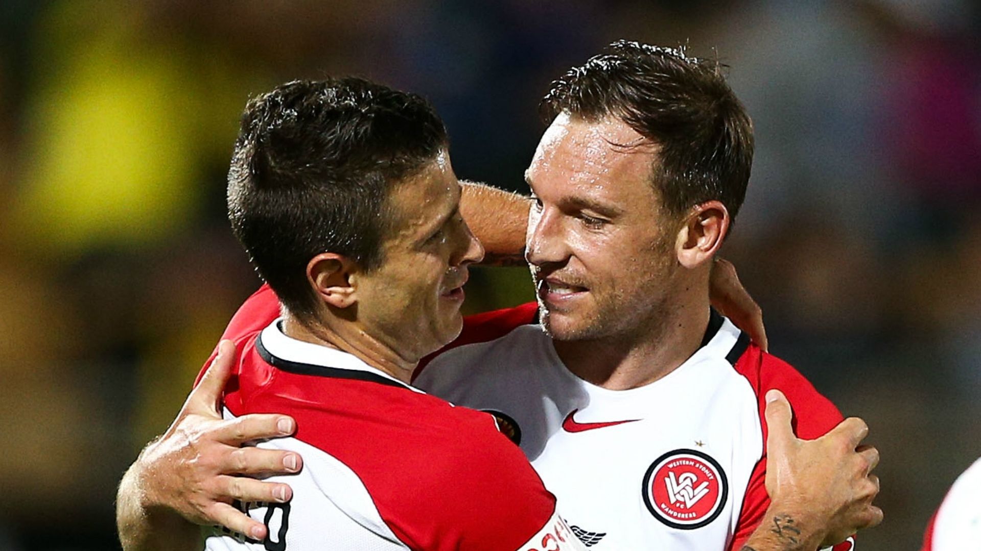 Nicolas Martinez Brendon Santalab Wellington Phoenix v Western Sydney Wanderers A-League 04022017