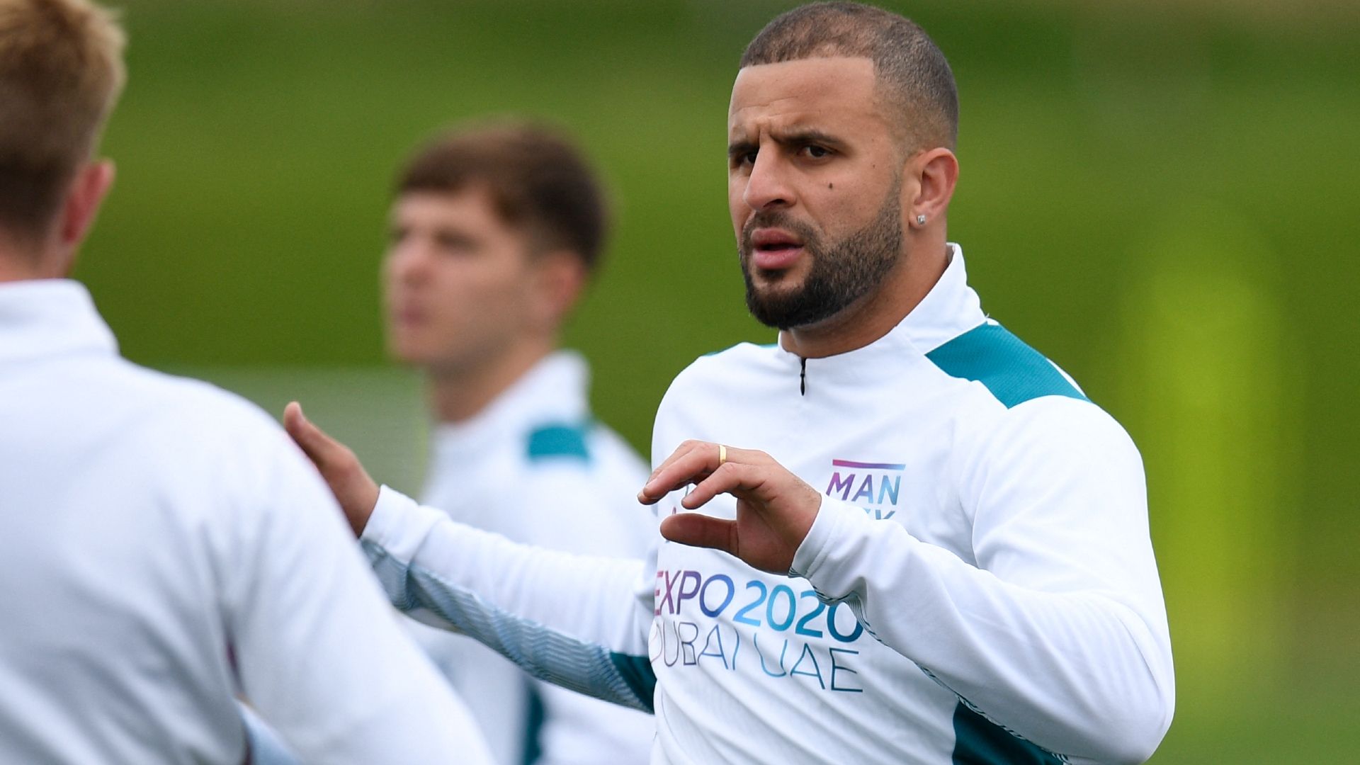 Kyle Walker training Man City
