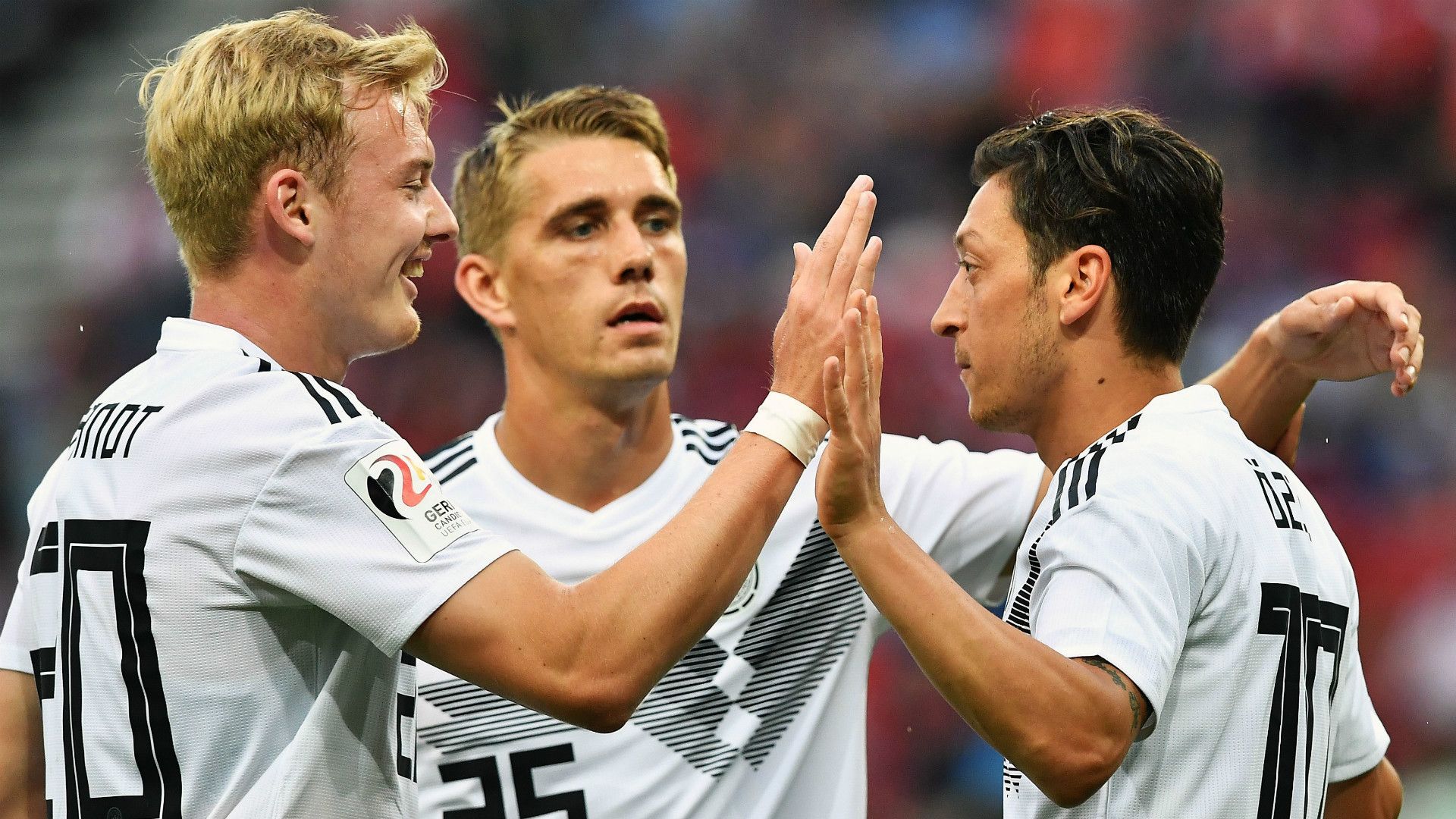 Julian Brandt Nils Petersen Mesut Ozil Germany 2017-18