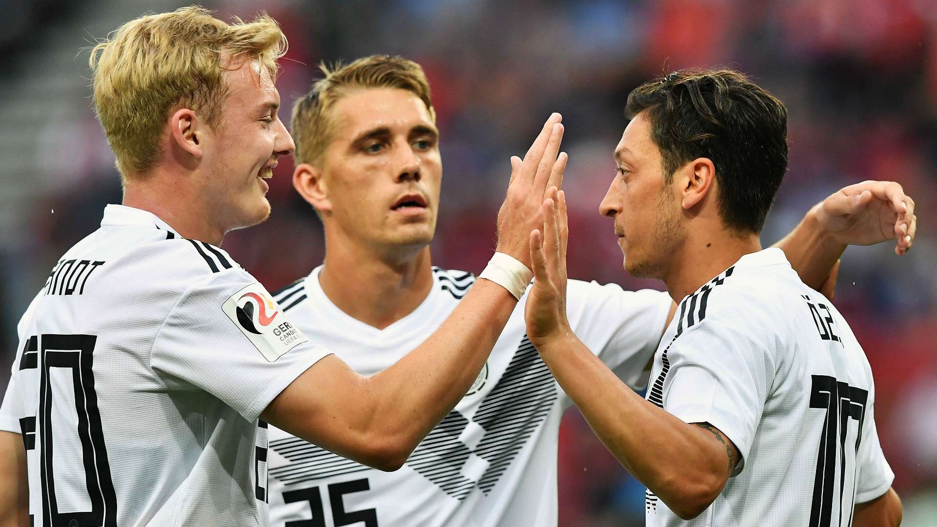 Julian Brandt Nils Petersen Mesut Ozil Germany 2017-18