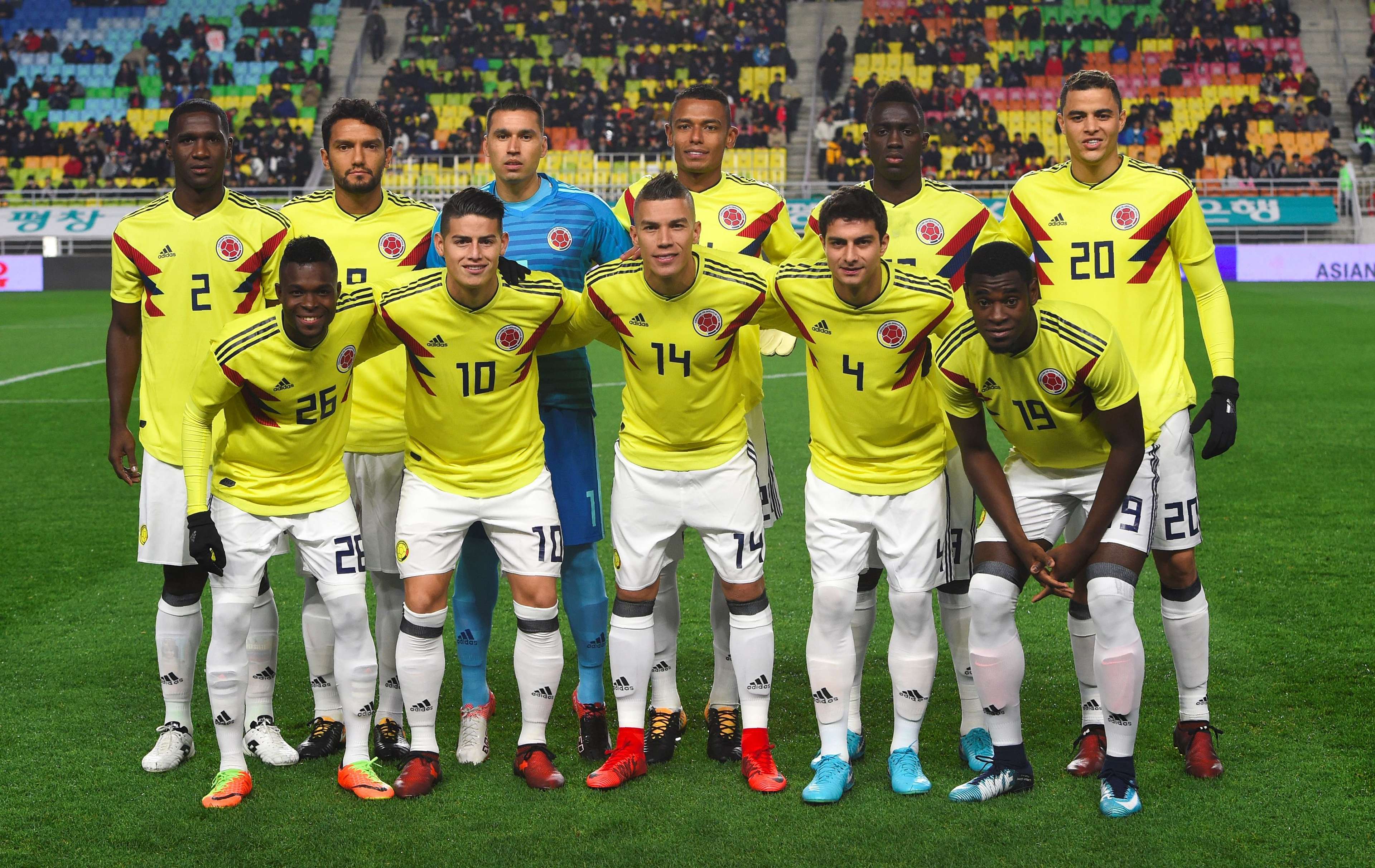 Nómina Colombia vs Corea