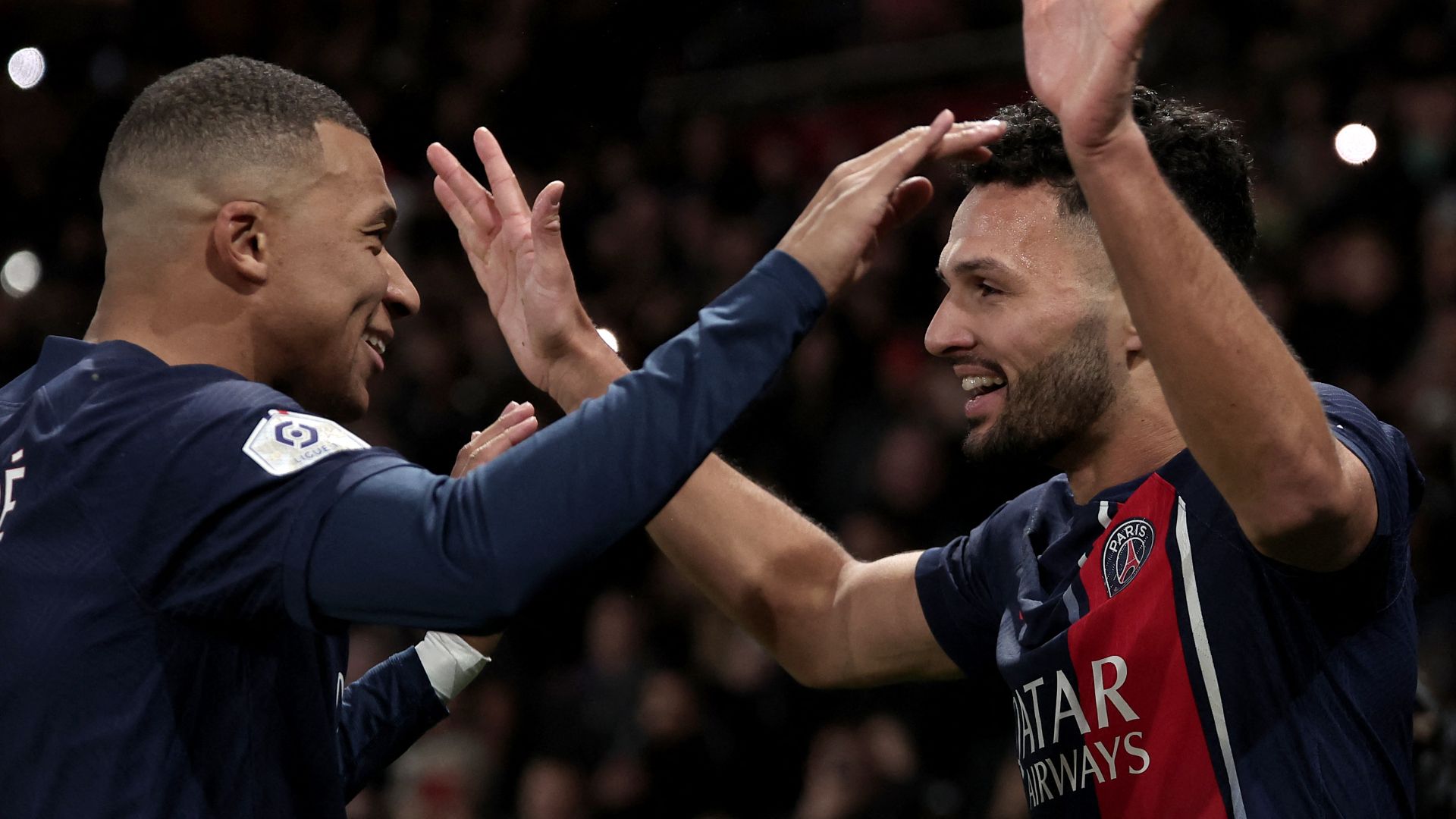 Kylian Mbappe Goncalo Ramos PSG Monaco Ligue 1 24112023