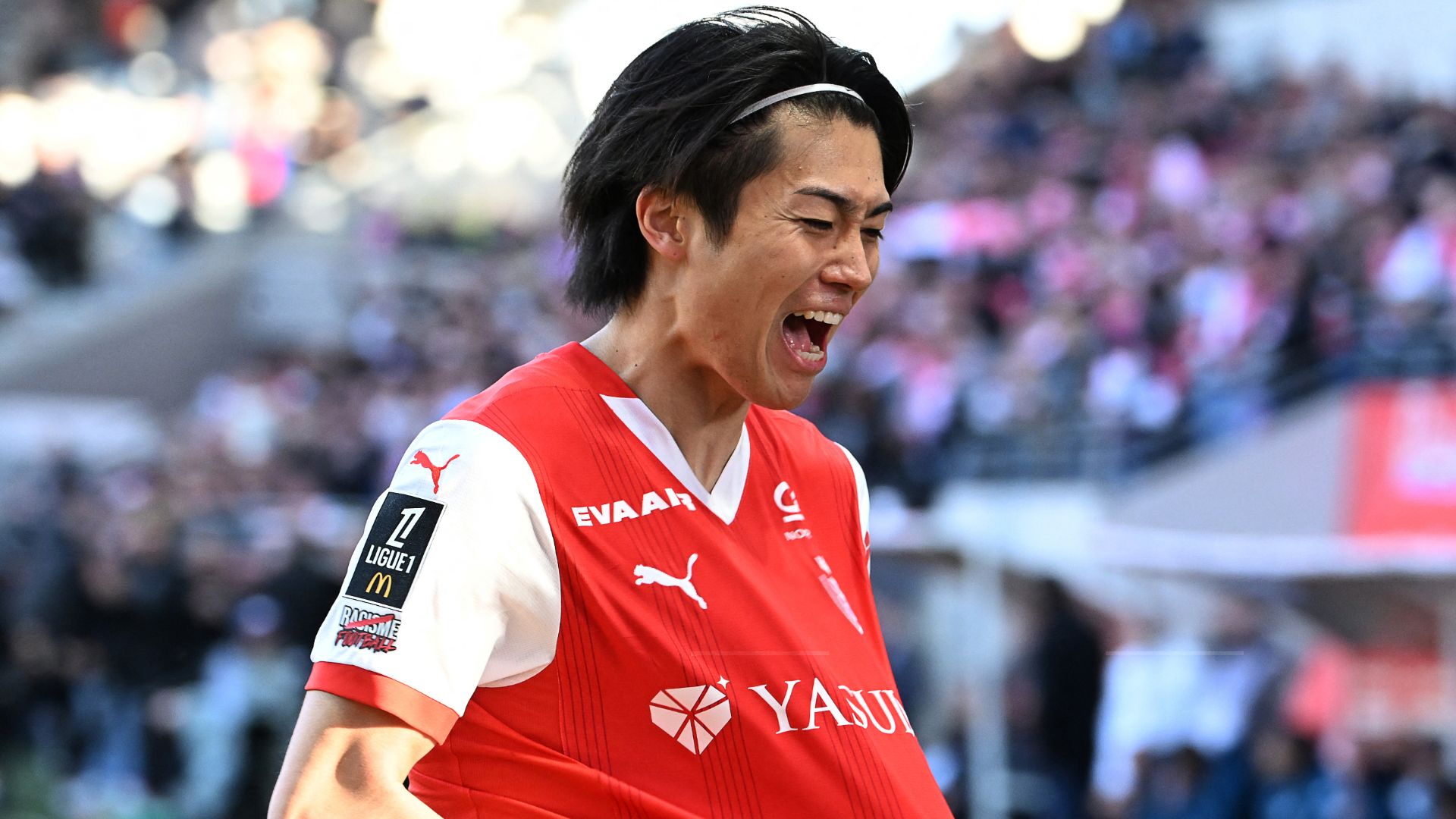 中村敬斗　スタッドランス スタッド・ランスFW中村敬斗が今季2点目!! 相手退場の直後、右足