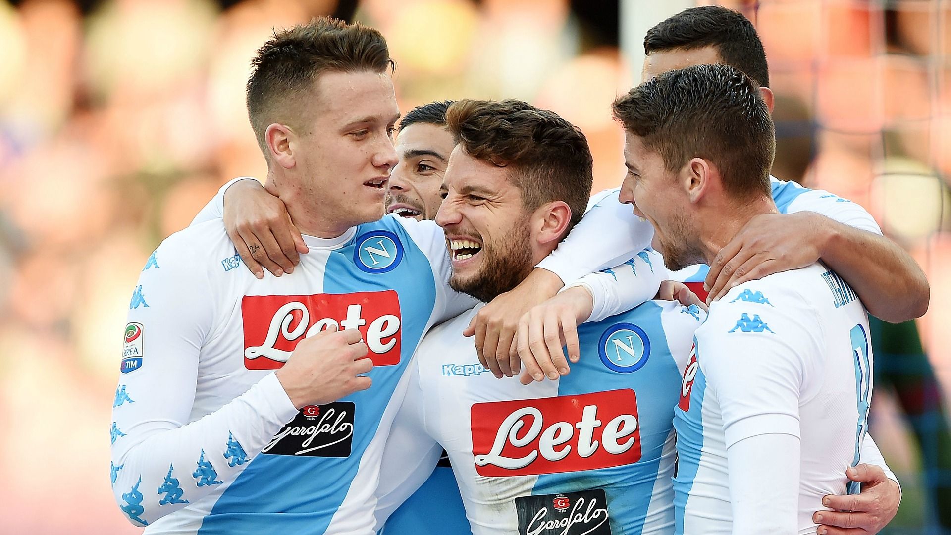 Napoli celebrating Napoli Torino Serie A