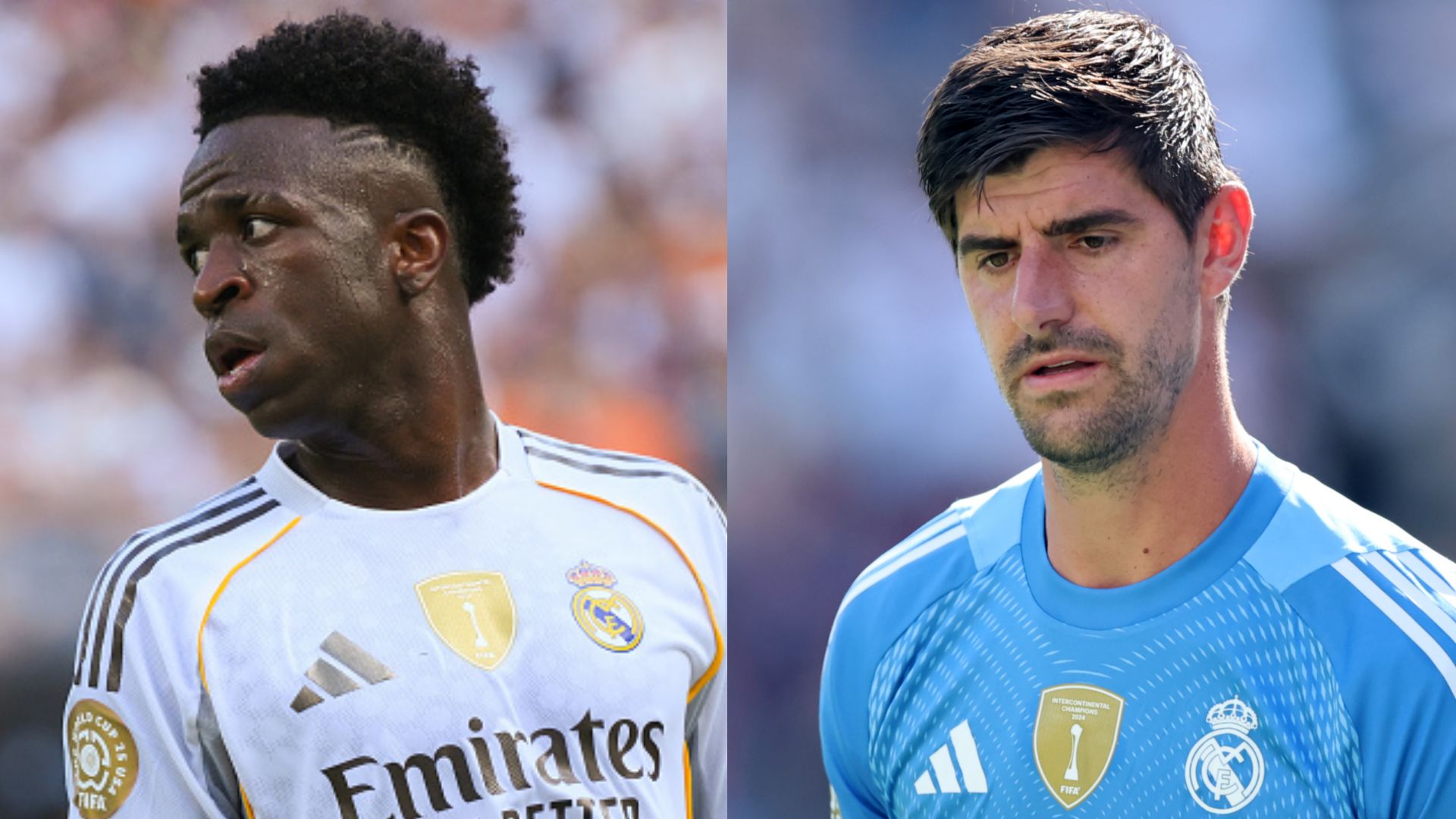 Vinicius Junior Thibaut Courtois Real Madrid 2025