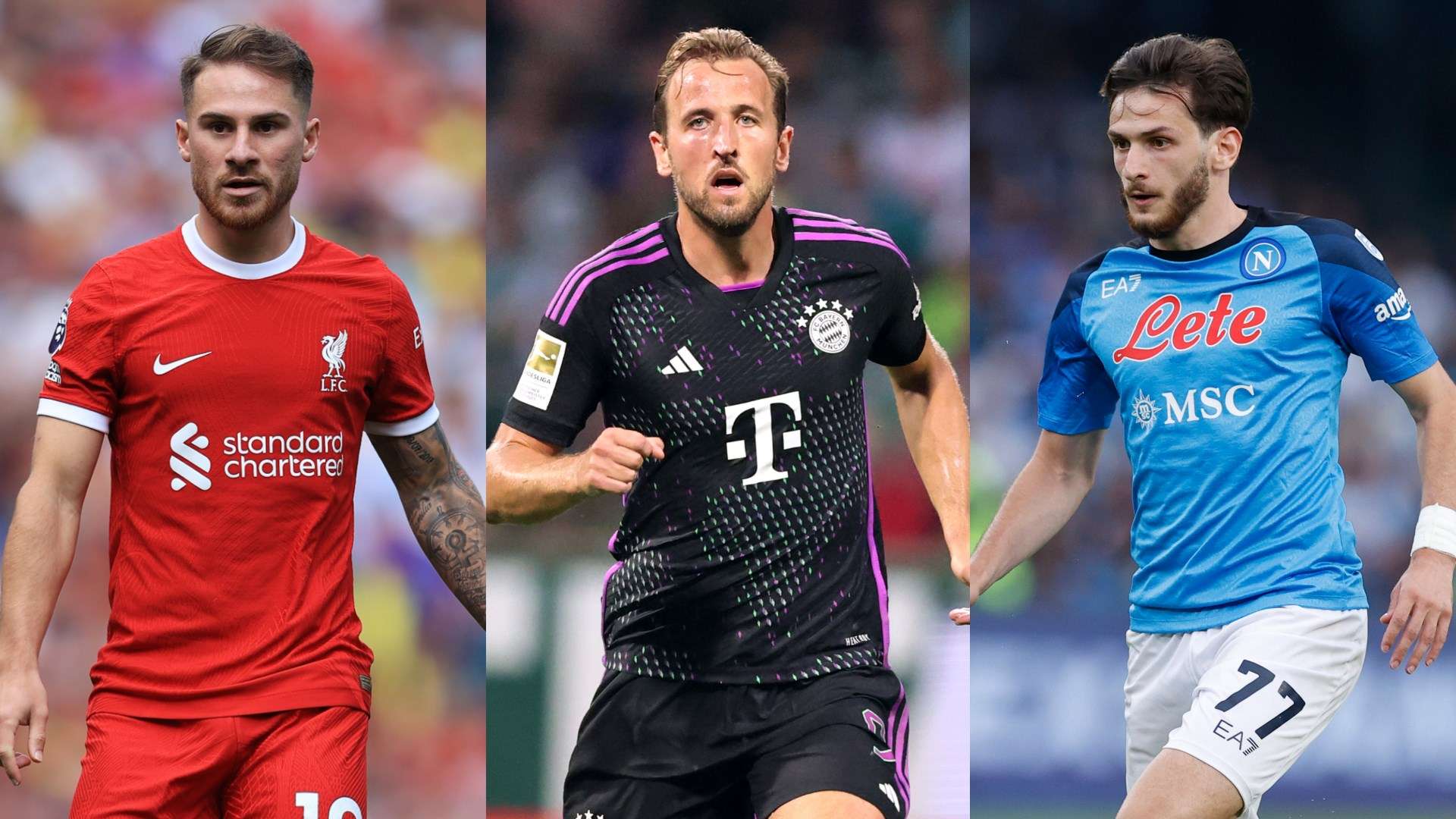 Alexis Mac Allister, Harry Kane, Kvicha Kvaratskhelia