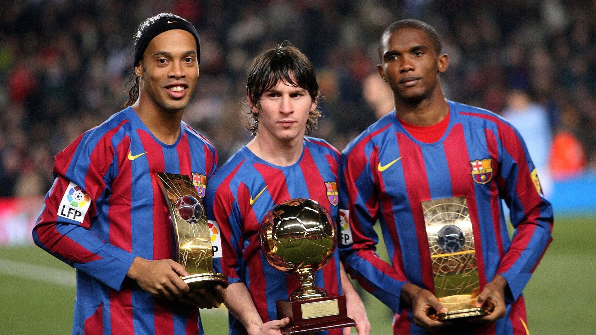 ONLY GERMANY Ronaldinho Lionel Messi Samuel Eto'o Barcelona