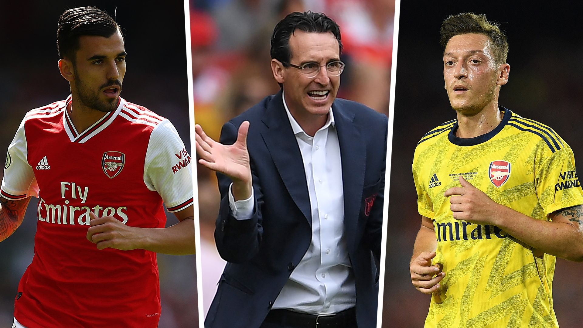Dani Ceballos Unai Emery Mesut Ozil