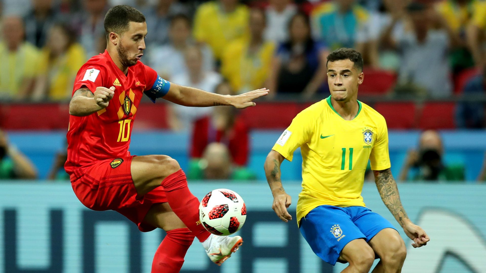 Eden Hazard Belgium Philippe Coutinho Brazil 2018