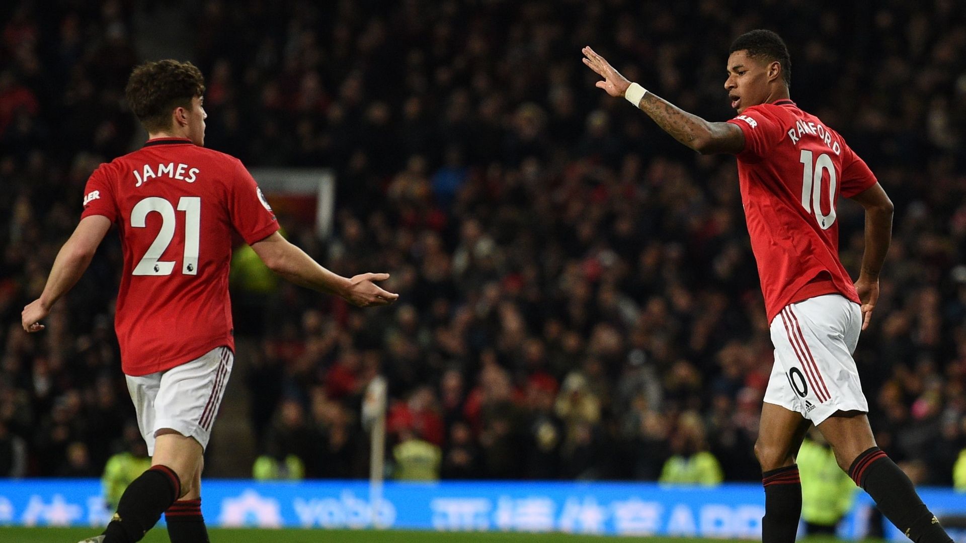 Daniel James, Marcus Rashford, Manchester United