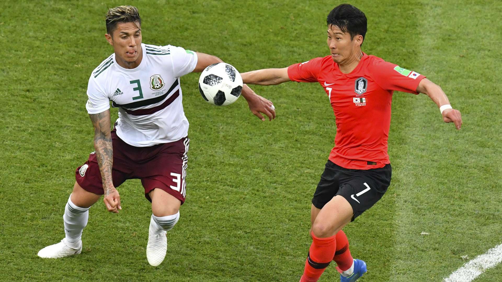 Carlos Salcedo Mexico Son Hueng Min Korea