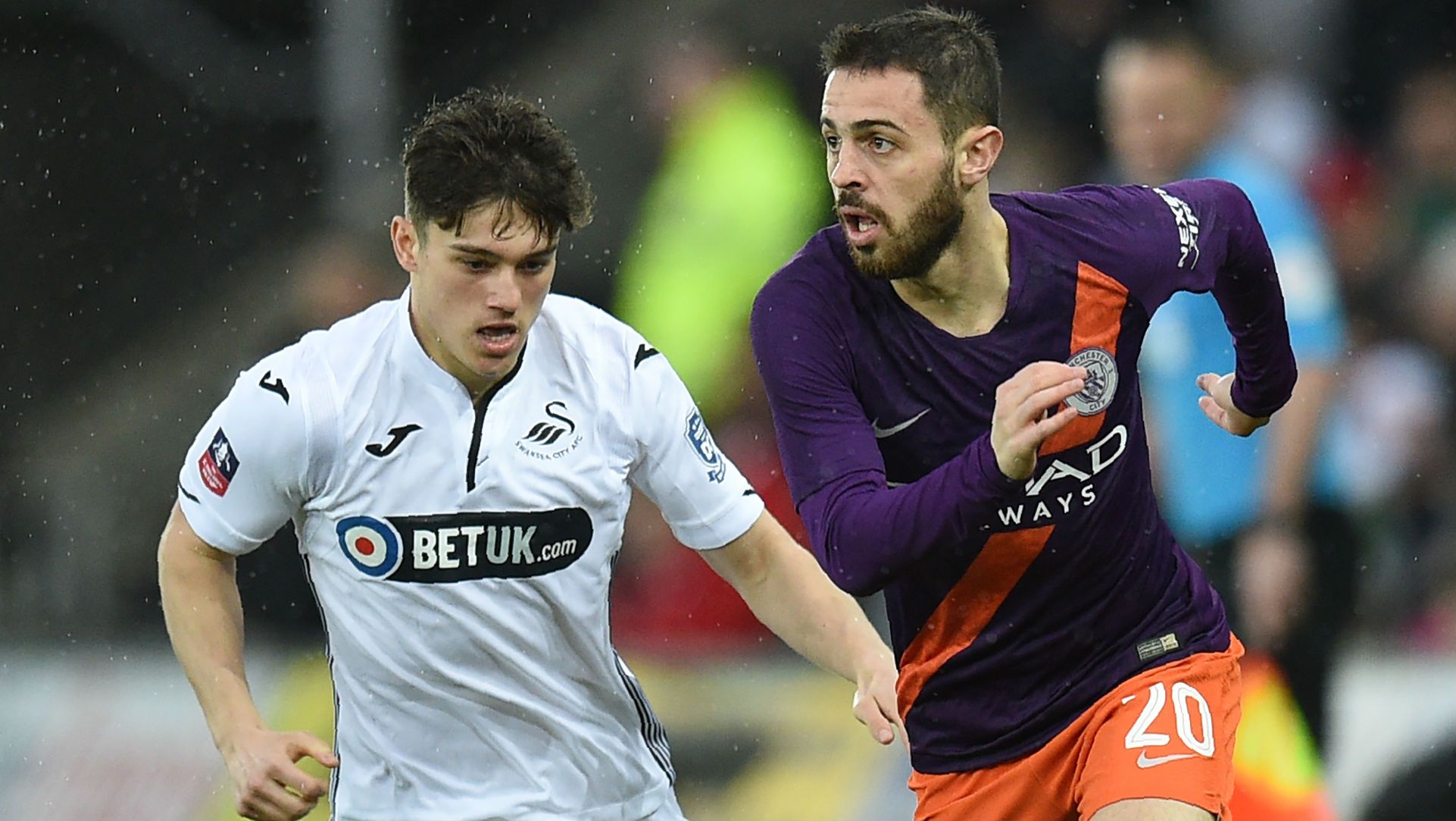 Bernardo Silva Manchester City Daniel James Swansea City FA Cup