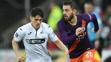 Bernardo Silva Manchester City Daniel James Swansea City FA Cup