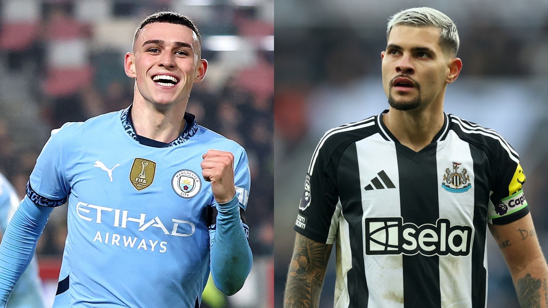 Phil Foden Man City Bruno Guimaraes Newcastle