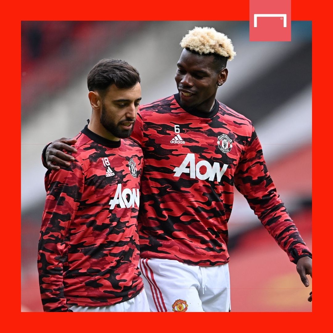 Bruno Fernandes Paul Pogba Manchester United Leeds Premier League 2021-22 GFX